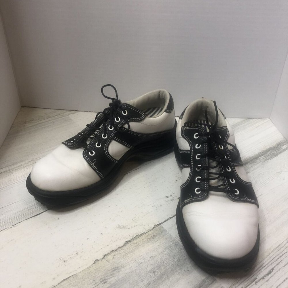 Footjoy Contour Series Womens 5.5 M Black White Le